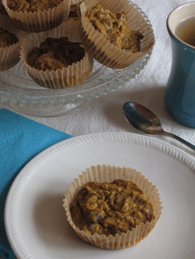 Krydrede gulerodsmuffins