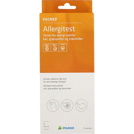 Allergitest  (kat, støv, græs) 1 stk