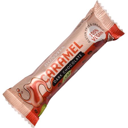 Caramelbar m. mørk chokolade  Ø