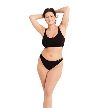 Full Bust Wireless Bra Sort str. 2XL