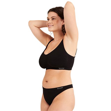 Full Bust Wireless Bra Sort str. 2XL