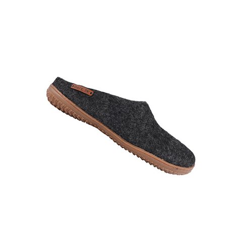 SHU`S hjemmesko med gummi sål - Dark Grey 37