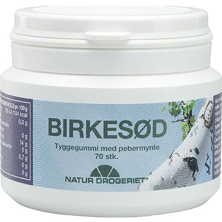 Tyggegummi Birkesød Pebermynte 70 stk